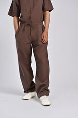 TEXTURED BAGGY FIT EASY PANTS