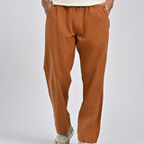 TEXTURED BAGGY FIT EASY PANTS