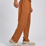 TEXTURED BAGGY FIT EASY PANTS