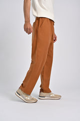 TEXTURED BAGGY FIT EASY PANTS