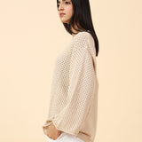 CROCHET KNIT OVERSIZED TOP