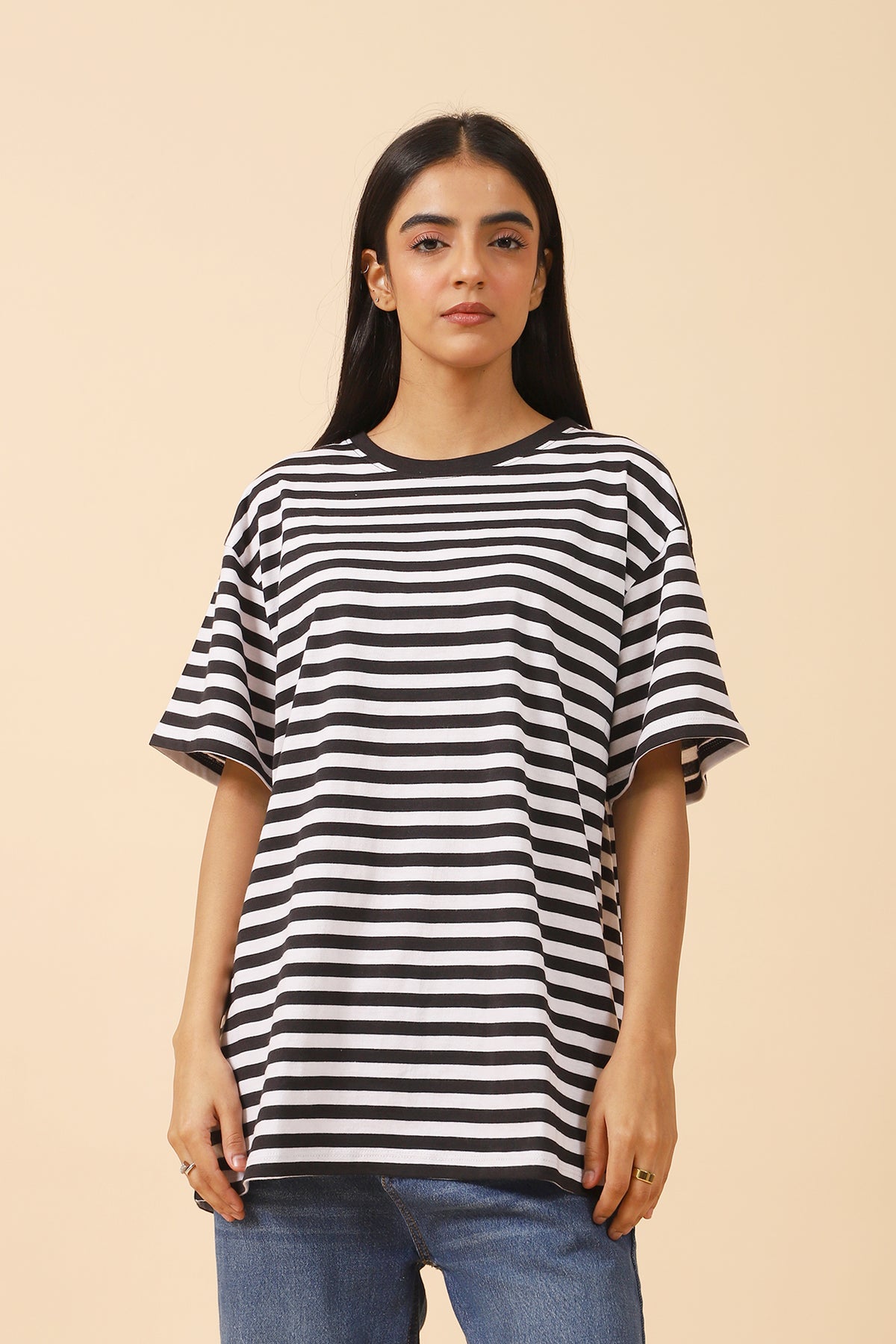 OVERSIZED STRIPED TEE