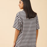 OVERSIZED STRIPED TEE