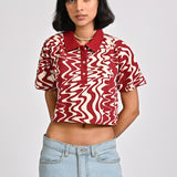 PRINTED CROPPED TEE