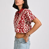 PRINTED CROPPED TEE