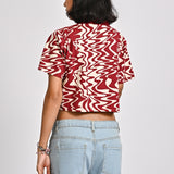 PRINTED CROPPED TEE