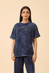 DENIM-WASHED OVERSIZED TEE