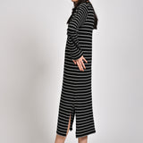 LONG STRIPED KNIT DRESS