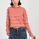 STRIPED TEE WITH TIE DETAIL