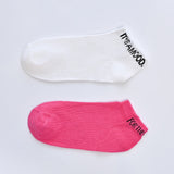 ANKLE SOCKS WITH SLOGAN (PACK OF 2)