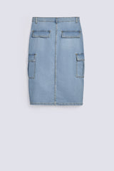 CARGO DENIM SKIRT