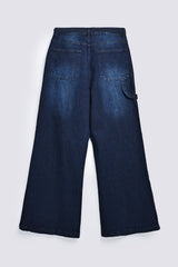 WIDE LEG DENIM WITH WAIST BELT