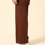 BASIC WIDE LEG TROUSERS