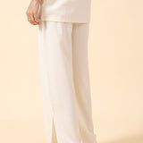 WIDE LEG TEXTURED TROUSER