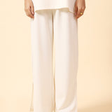 WIDE LEG TEXTURED TROUSER