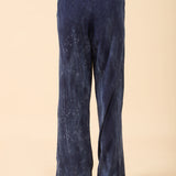 DENIM-WASHED WIDE LEG TROUSER