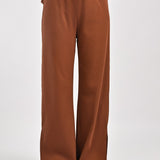 SOFT KNIT WIDE LEG TROUSERS