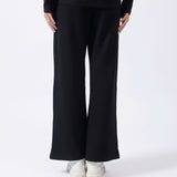 TEXTURED WIDE LEG TROUSERS