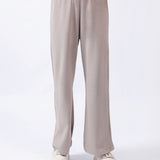 TEXTURED WIDE LEG TROUSERS