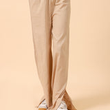 TEXTURED COTTON TROUSERS