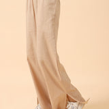 TEXTURED COTTON TROUSERS