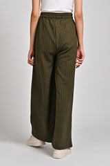 STRIPED WIDE LEG TROUSER