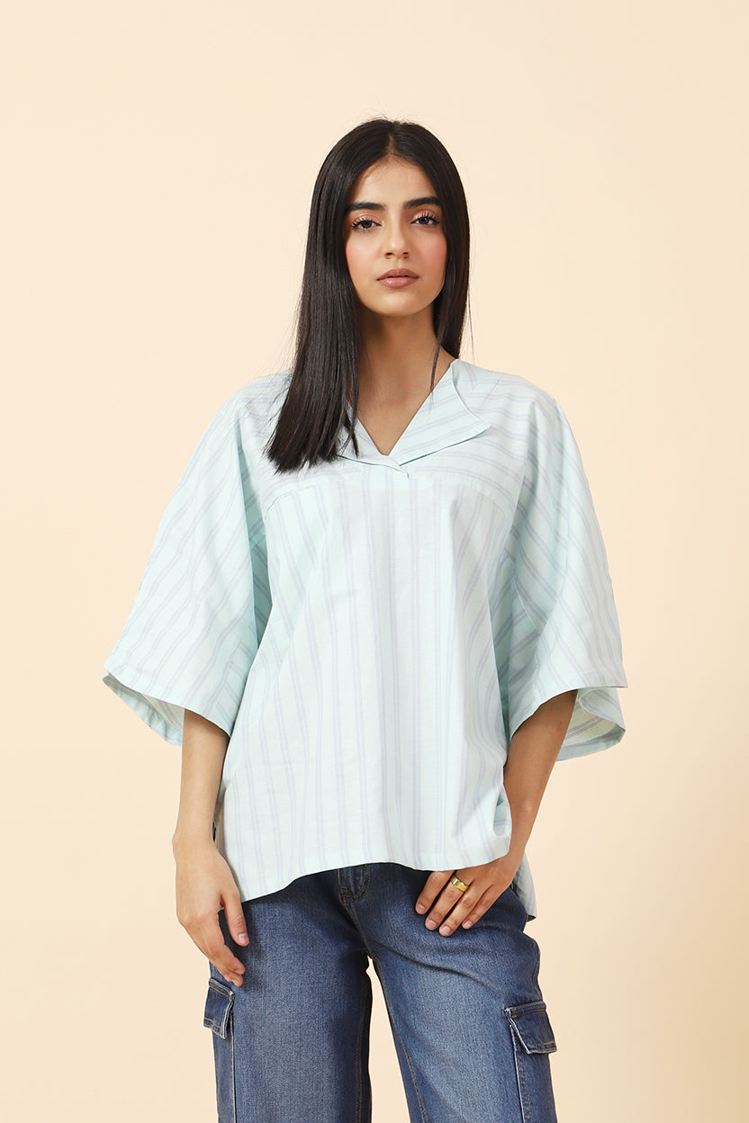 KIMONO TOP WITH POCKET DETAIL