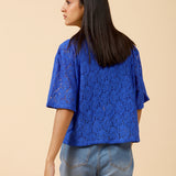 LACE TOP WITH TIE DETAIL