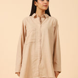 TEXTURED COTTON LONG SHIRT