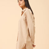 TEXTURED COTTON LONG SHIRT