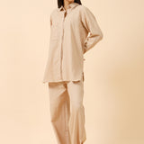 TEXTURED COTTON LONG SHIRT