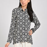 PRINTED BUTTON DOWN SHIRT