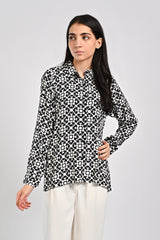 PRINTED BUTTON DOWN SHIRT