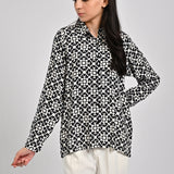 PRINTED BUTTON DOWN SHIRT