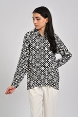 PRINTED BUTTON DOWN SHIRT