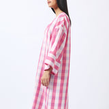 LONG CHECKERED DRESS