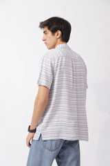 RESORT COLLAR STRIPPED SHIRT