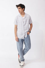 RESORT COLLAR STRIPPED SHIRT