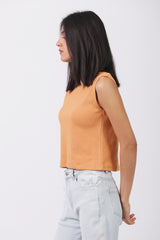 CROPPED CREW NECK TANK TOP