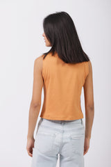 CROPPED CREW NECK TANK TOP