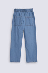 WIDE LEG JEANS WITH RIPPING DETAIL