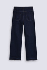 STRAIGHT FIT JEANS WITH RIPPING DETAIL