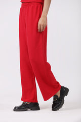 TEXTURED FLARED TROUSER