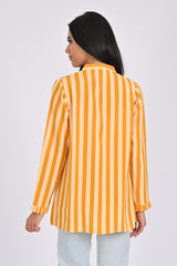STRIPED TOP WITH SLEEVE DETAIL