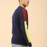 COLOR BLOCKING SLEEVE SWEATER