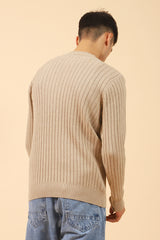 RIBBED KNIT SWEATER