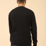 RIBBED KNIT SWEATER