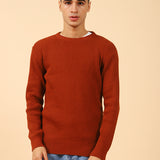 RIBBED KNIT SWEATER