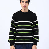 CONTRAST STRIPER SWEATER