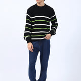 CONTRAST STRIPER SWEATER